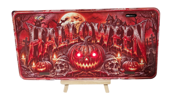 LED Schild " Halloween" im US Kennzeichen Stil