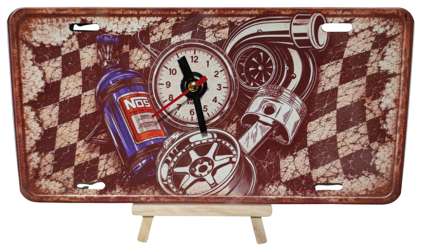 Uhr - US Car / Motor Parts im US Kennzeichen Stil