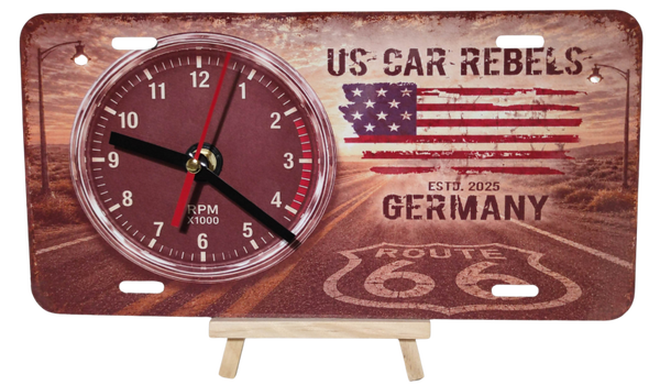 Uhr - personalisiert im US Kennzeichen Stil