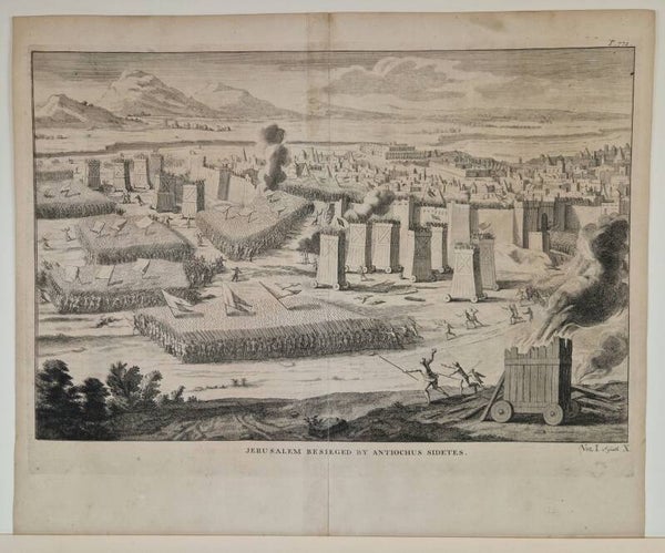 Jerusalem besieged by Antiochus Sedetes. Calmet 1732.
