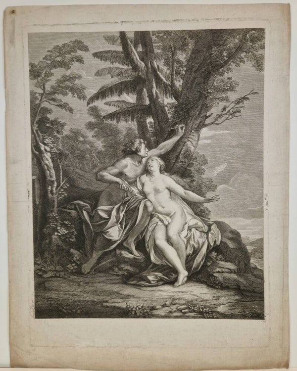 Gravure Adam en Eva.