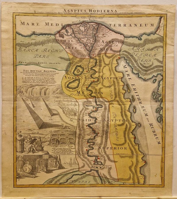 Aegyptus Hodierna. Homann 1720.