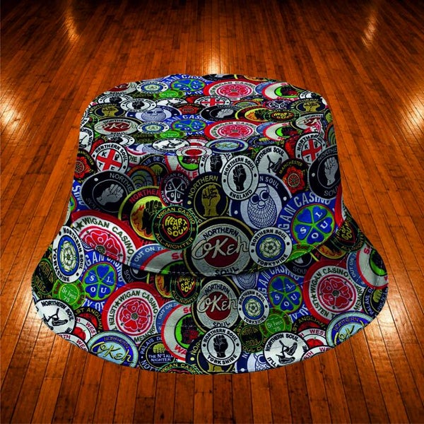 Northern Soul Patches Bucket Hat