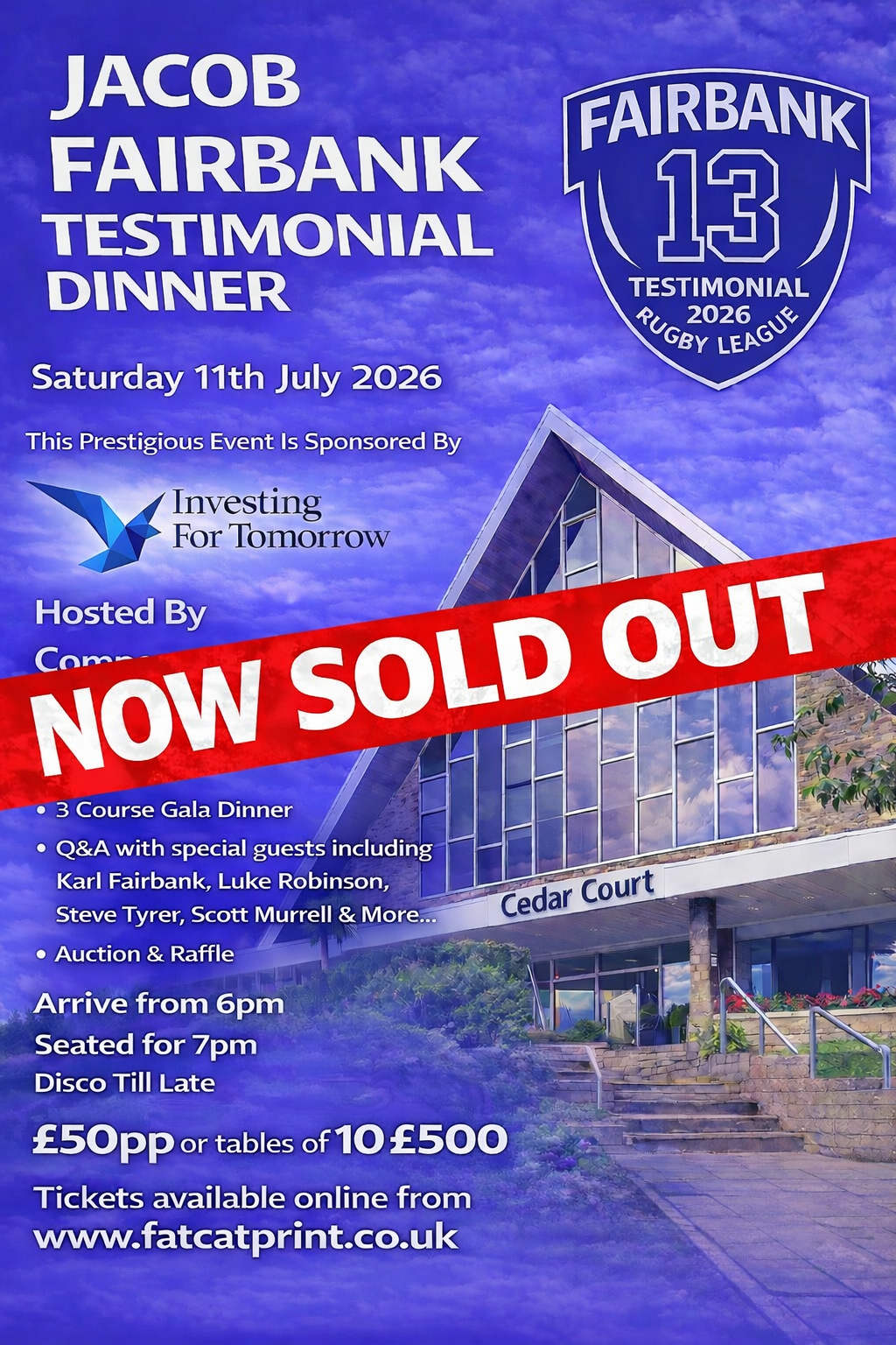 Fairbank Testimonial Dinner Ticket