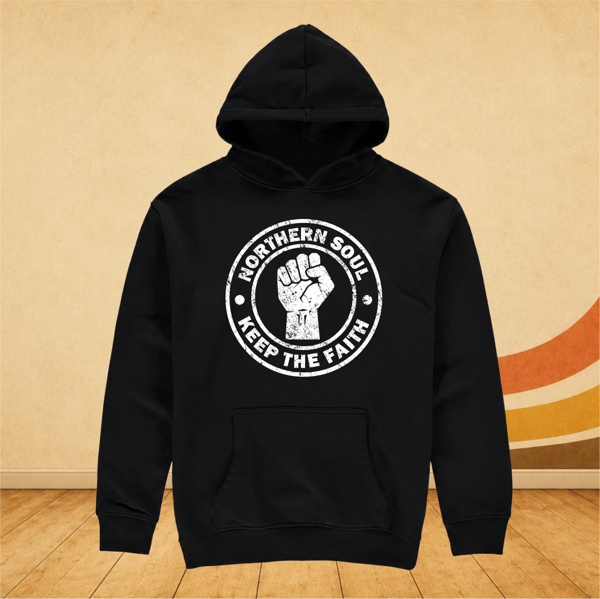 Northern Soul Distressed Hoodie