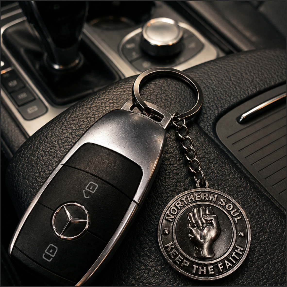 Northern Soul Keyring