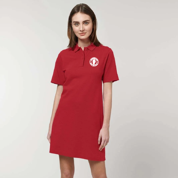 Northern Soul Solid Red Polo Dress