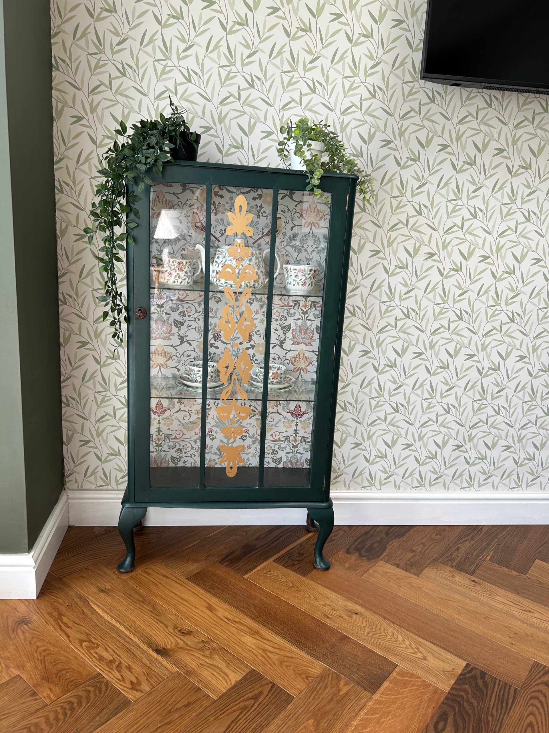 Up-cycled vintage display cabinet