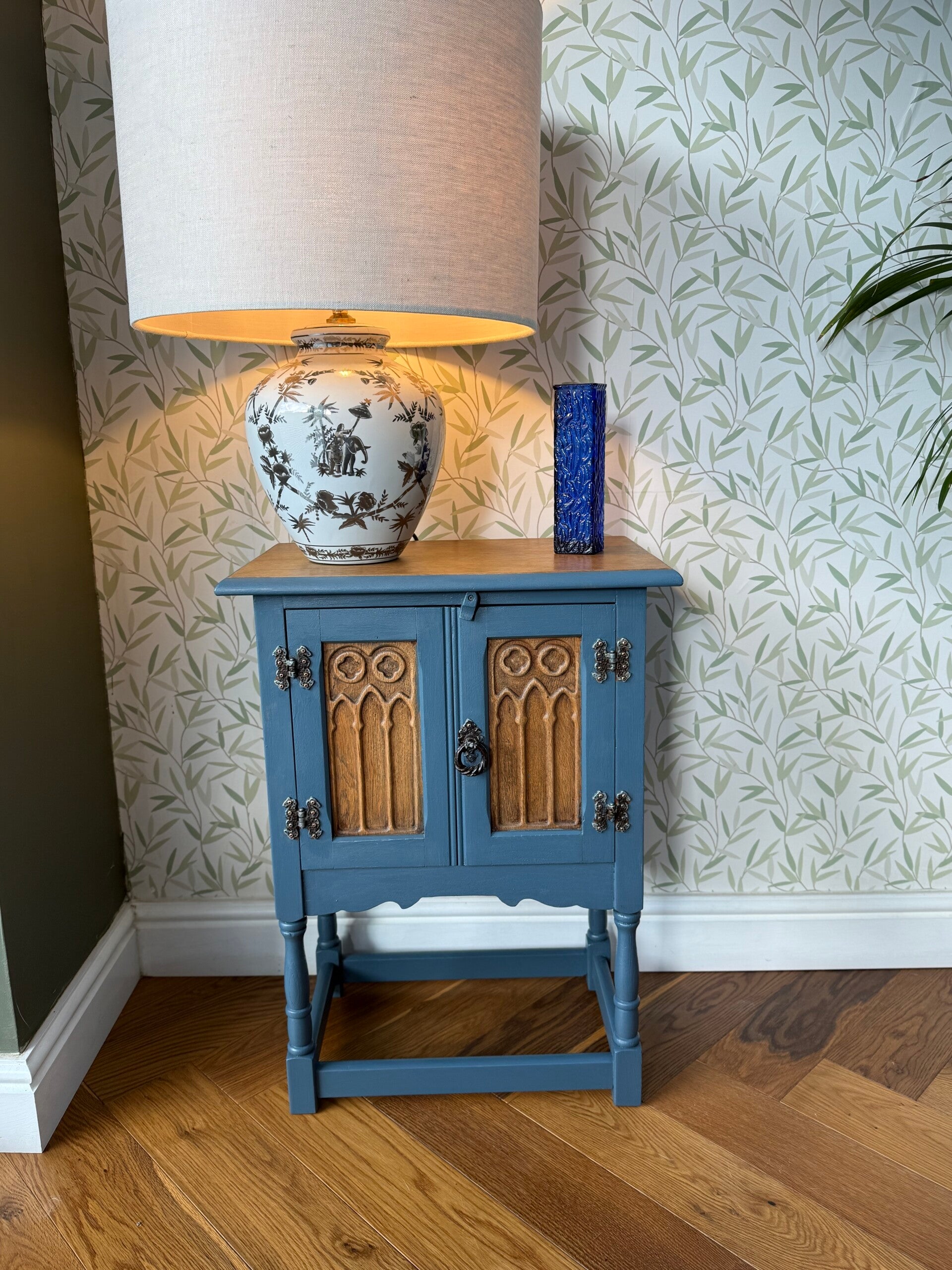 Unique Vintage ‘Old Charm’ Pedestal Cupboard – Stylish & Compact
