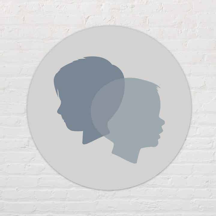 Silhouet portret | muurcirkel