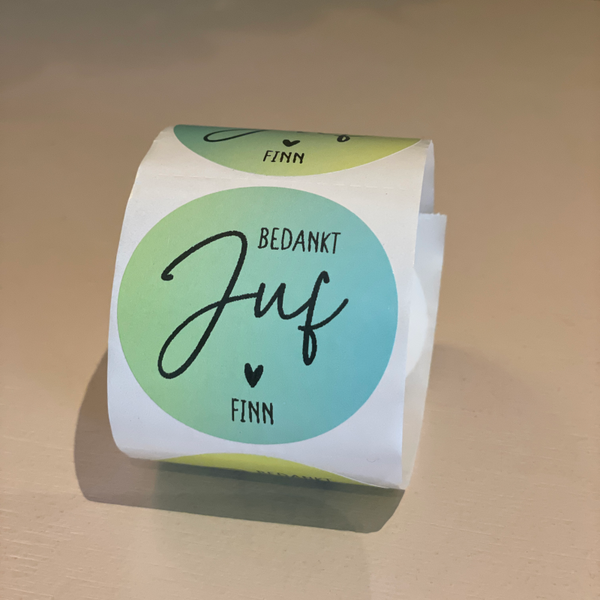 Naamstickers | Juf & Meester