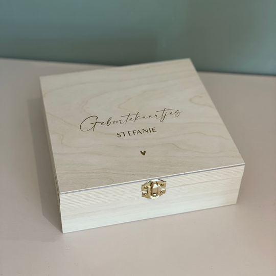 Kistje geboortekaartjes | met naam
