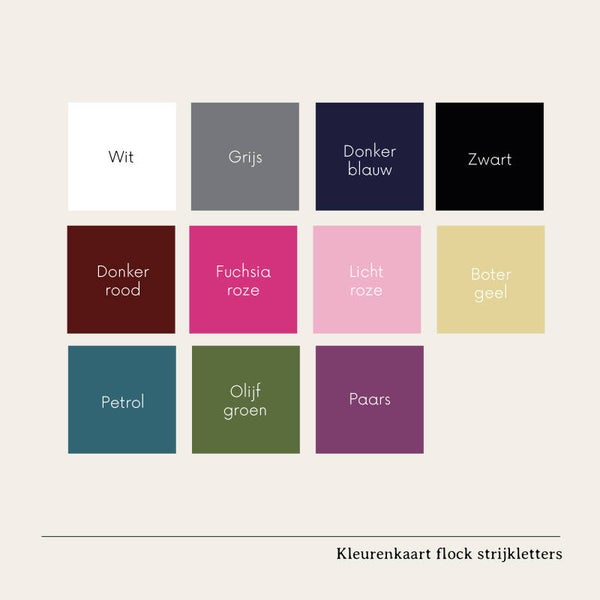 Strijkletters | flock