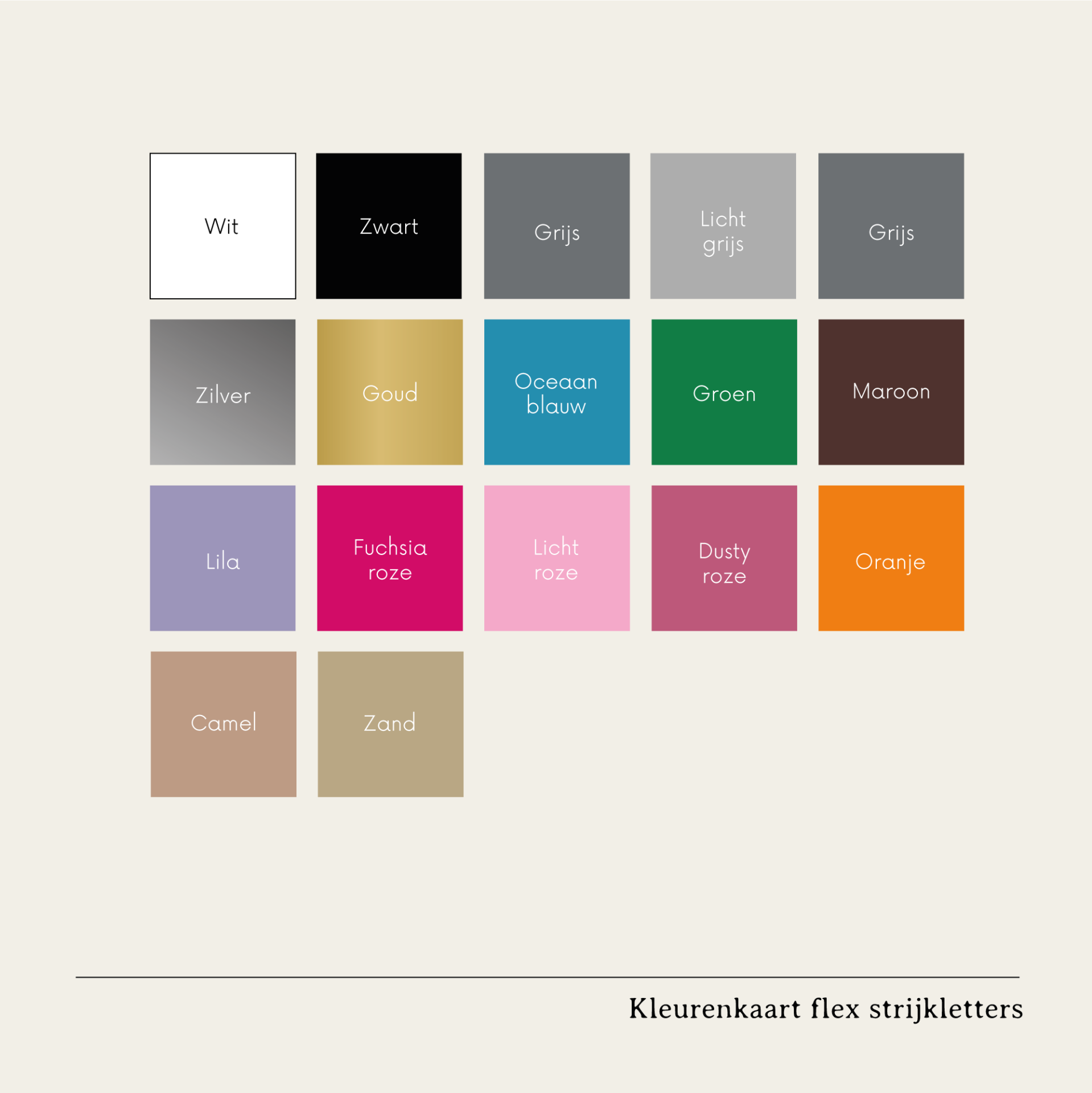 Strijkletters | flex