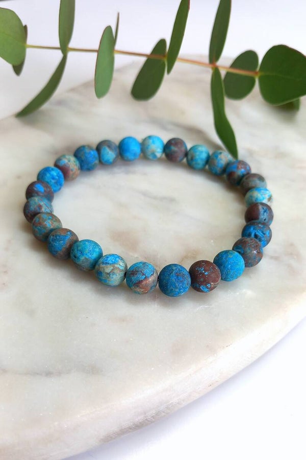 Natural Stone Beads - Matt Blue
