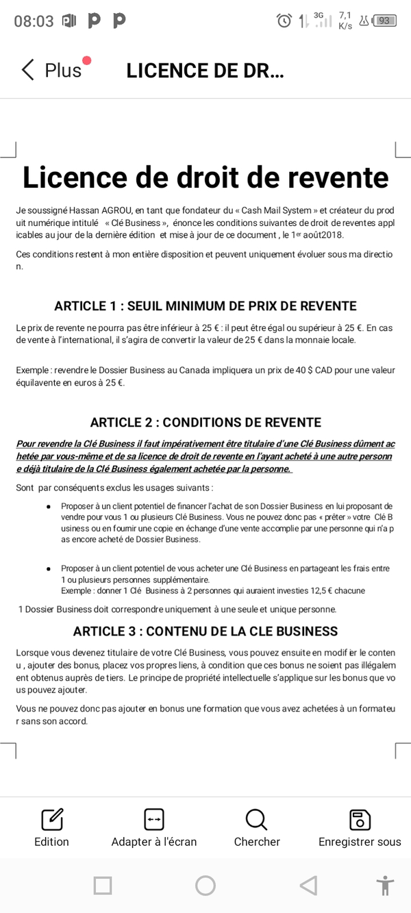 Dossier business