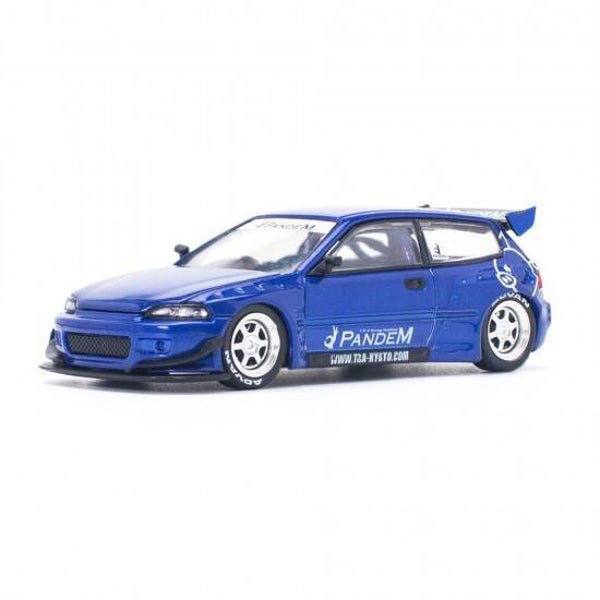 POP RACE 1/64 PANDEM CIVIC EG6 V1.5 METALLIC BLUE