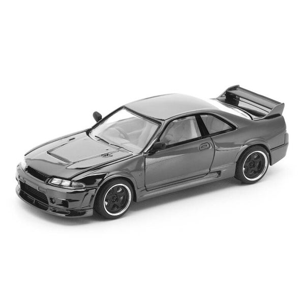 POP RACE 1/64  GT-R R33 DARK CHROME