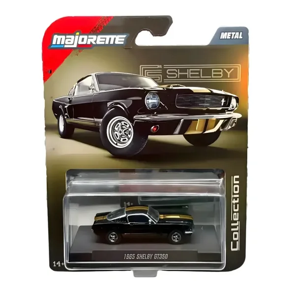 MAJORETTE 1/64  1965 SHELBY GT350 BLACK GOLD STRIPES