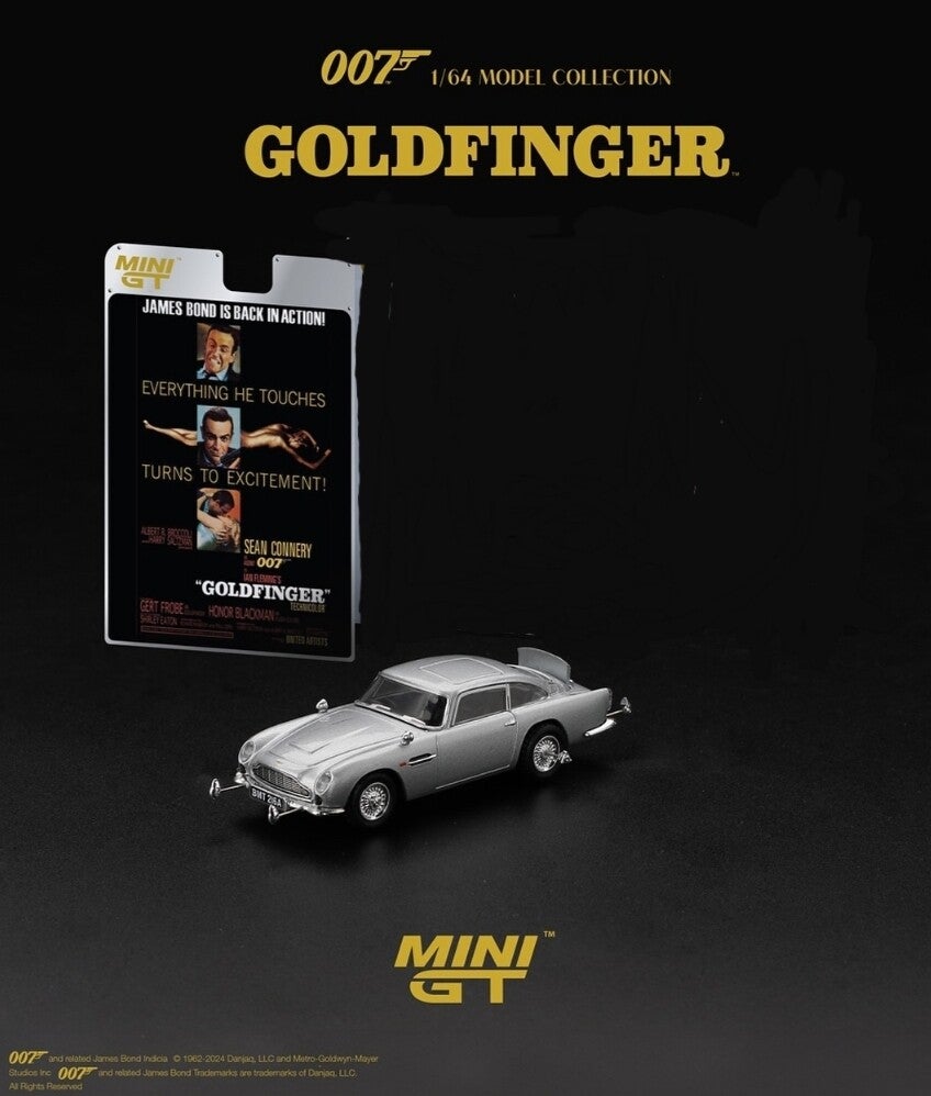 MINI GT 1/64 JAMES BOND 007 ASTON MARTIN DB5 GOLFINGER GADGETS ☆ ENGLISH ☆ R.H.D