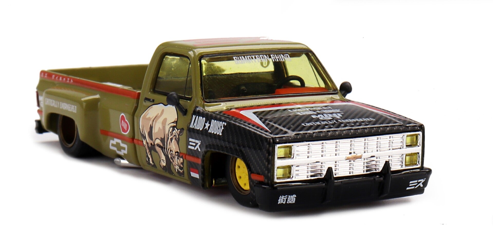 KIADO HOUSE x MINI GT x MIZU DIECAST 1/64 CHEVROLET SILVERADO SUMATRAN RHINO