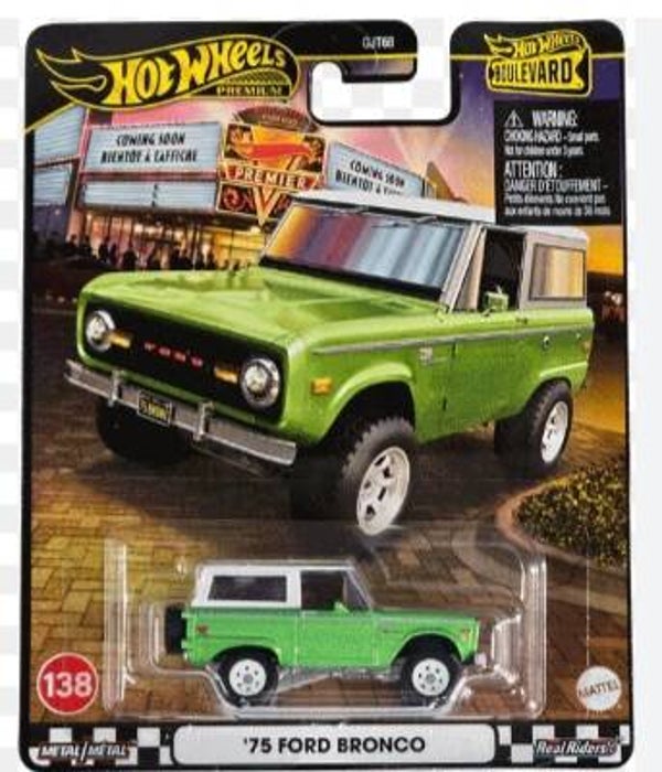 HOT WHEELS PREMIUM 1/64 BOULEVARD '75 FORD BRONCO