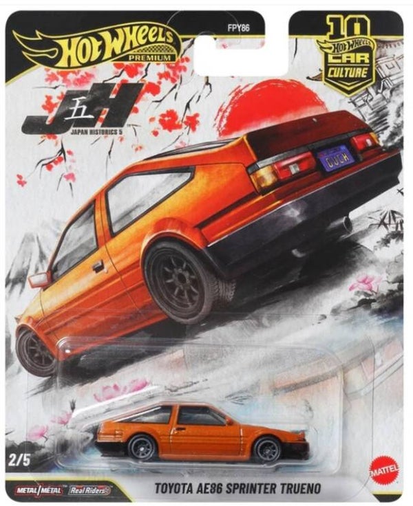 HOT WHEELS PREMIUM 1/64 CAR CULTURE JAPAN HISTORICS 5 TOYOTA AE86 SPRINTER TRUENO