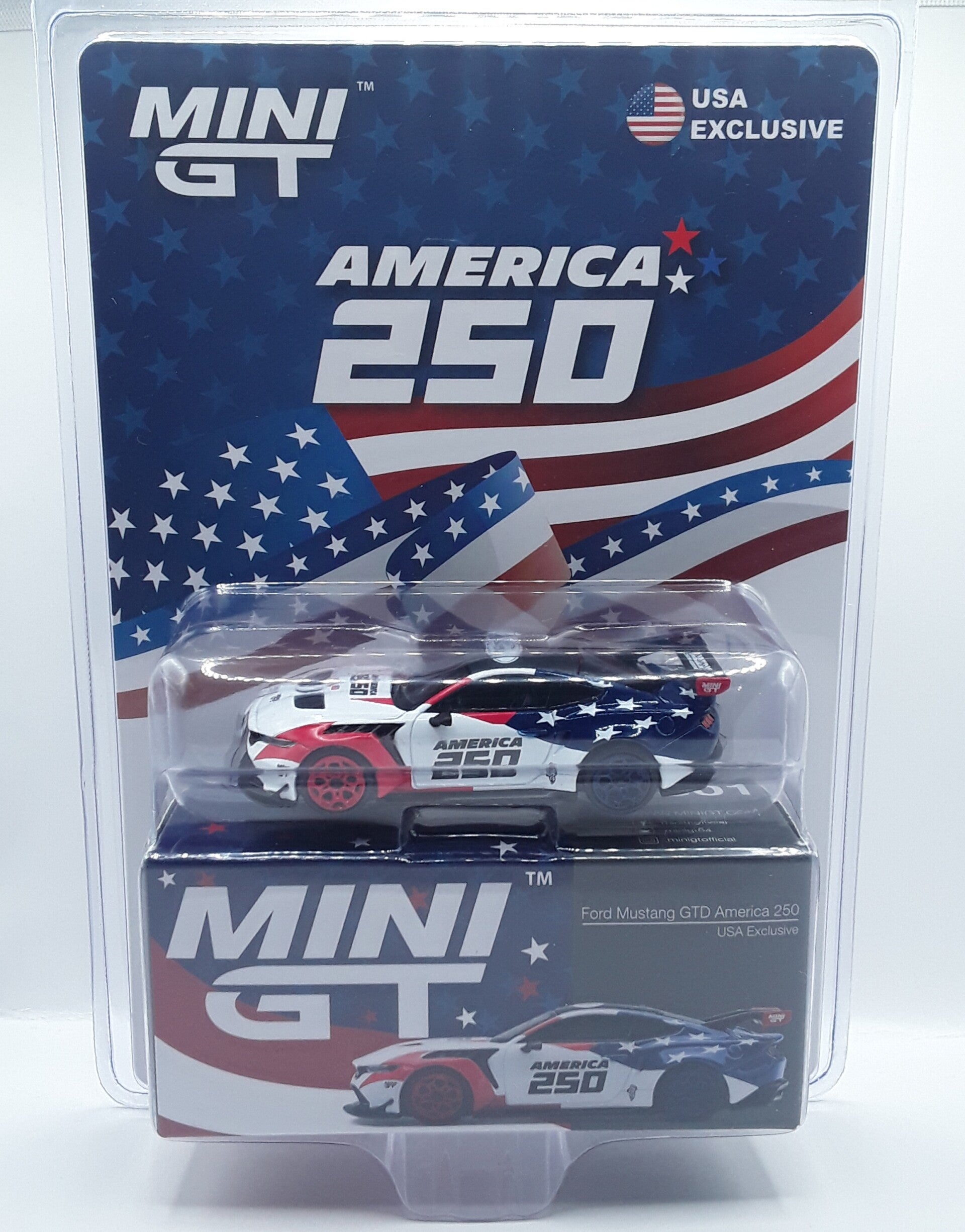 MINI GT 1/64 FORD MUSTANG GTD AMERICA 250 USA EXCLUSIVE MIJO EXCLUSIVE BLISTER PACK