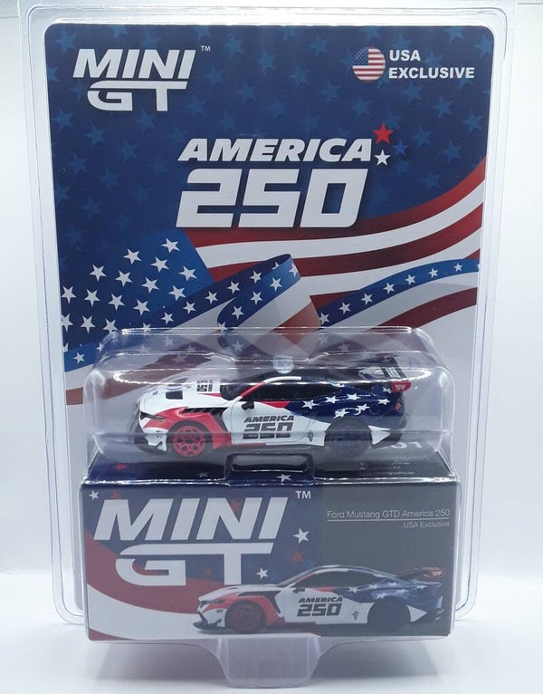 MINI GT 1/64 FORD MUSTANG GTD AMERICA 250 USA EXCLUSIVE MIJO EXCLUSIVE BLISTER PACK