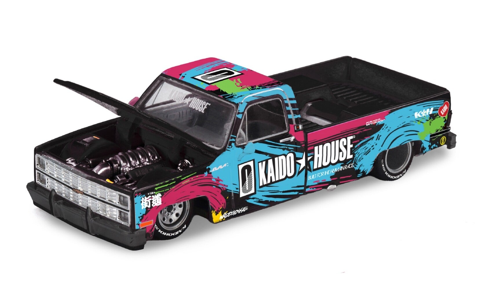 ☆ PRE-ORDER ☆ MINI GT 1/64  KIADO HOUSE CHEVROLET SILVERADO DUALLY KAIDO SPLASH V1