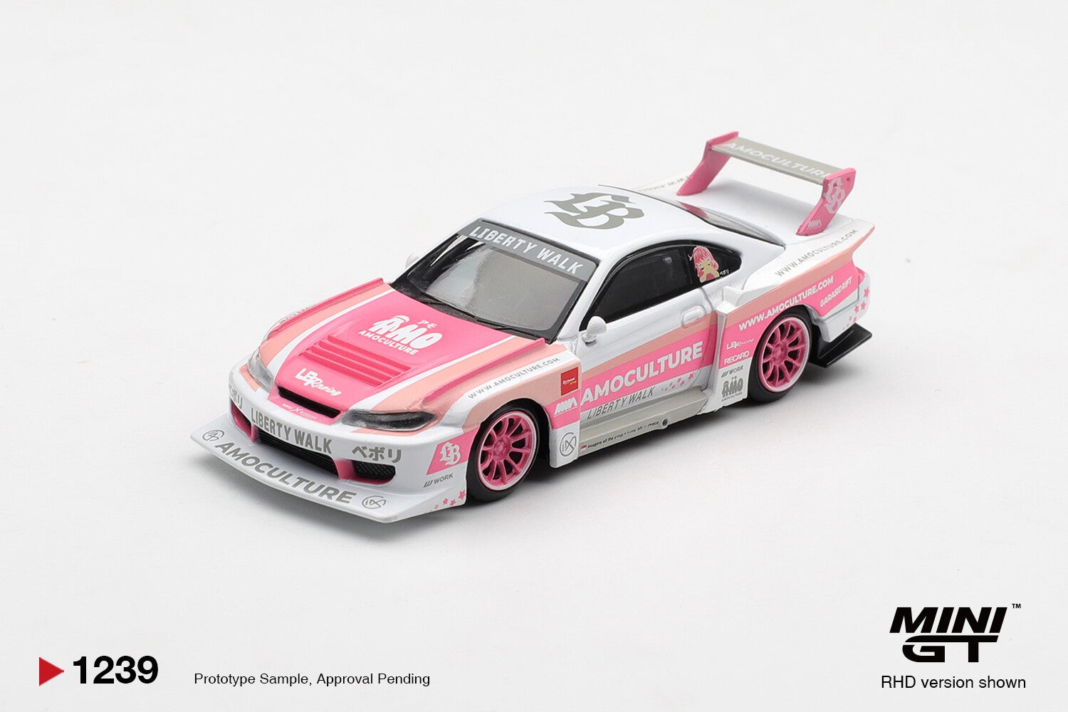 ☆ PRE-ORDER ☆ MINI GT 1/64 NISSAN SILVIA S15 LB-SUPER SILHOUETTE AMOCULTURE R.H.D