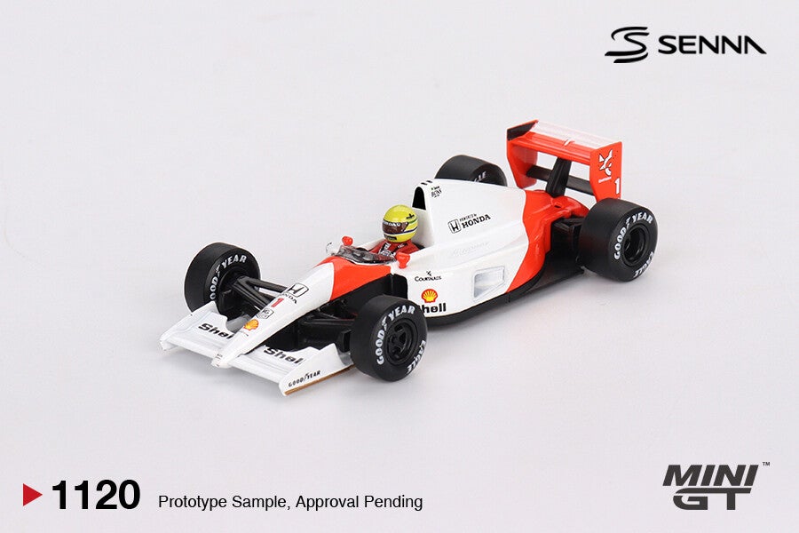 NEW MINI GT 1/64 F1 MCLAREN MP4/6 #1 AYRTON SENNA 1991 JAPAN GRAND PRIX WINNER