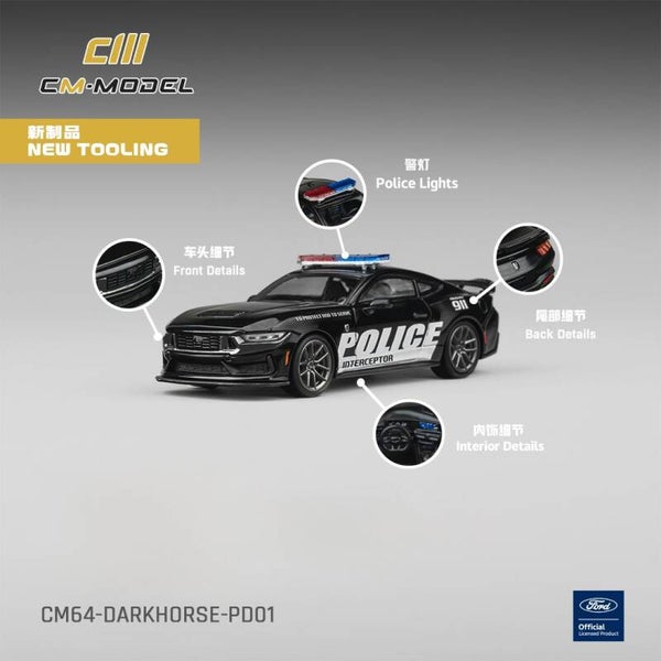 CM MODELS 1/64 FORD DARKHORSE POLICE CAR