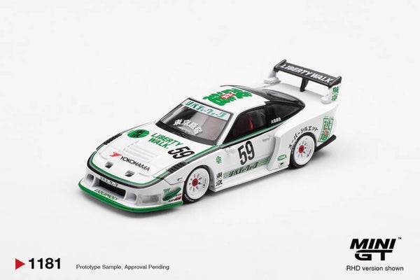 MINI GT 1/64 NISSAN LB-SUPER SILHOUETTE 180SX WHITE RHD