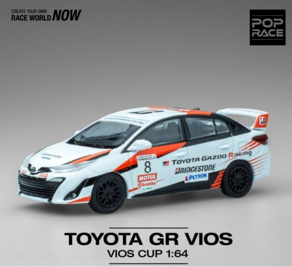 POP RACE 1/64 TOYOTA VIOS CUP RACE CAR