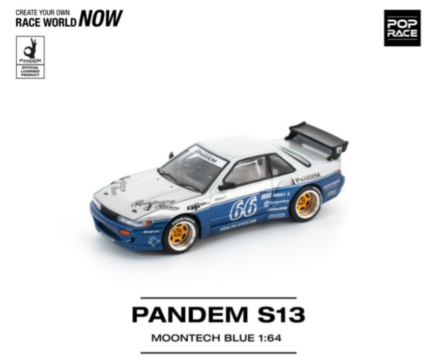 POP RACE 1/64 PANDEM SILVIA S13 MOONTECH