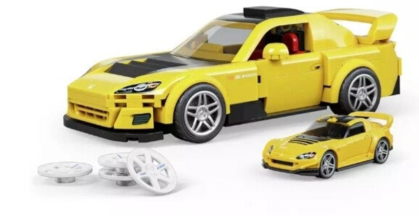 MATTEL BRICK SHOP HOT WHEELS '07 HONDA S2000 1/32 SCALE BRICK CONSTRUCTION MODEL