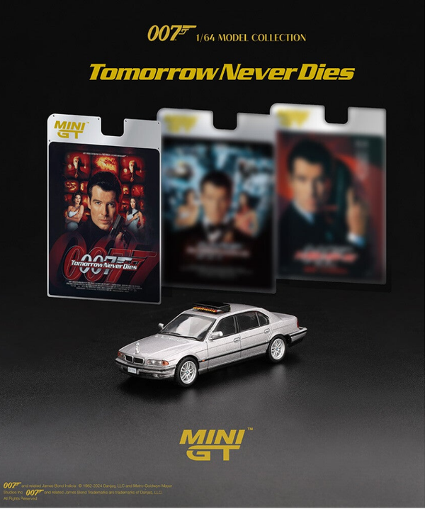 MINI GT 1/64 JAMES BOND 007 BMW 750iL TOMORROW NEVER DIES ☆ ENGLISH ☆ L.H.D