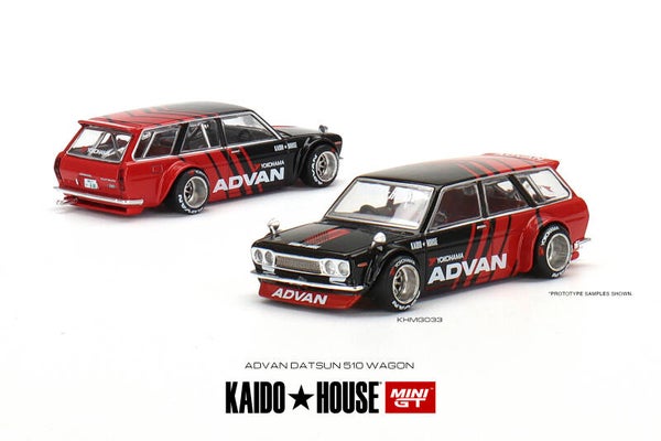 KIADO HOUSE x MINI GT 1/64 DATSUN 510 WAGON ADVAN