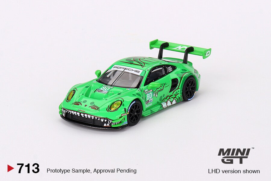 MINI GT 1/64 PORSCHE 911 GT3 R #80 GTD AO RACING 2023 IMSA SEBRING 12HRS