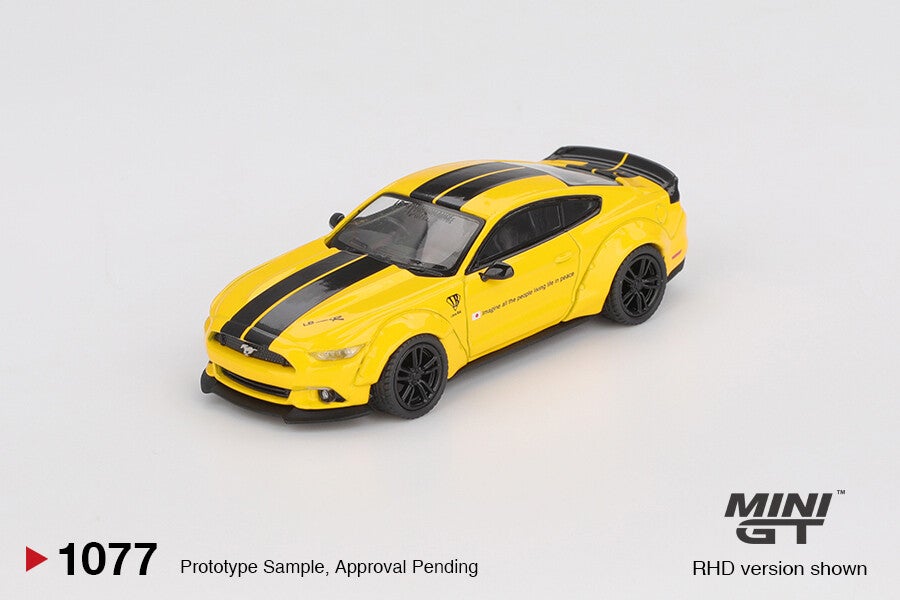 MINI GT 1/64 LB-WORKS FORD MUSTANG TRIPLE YELLOW R.H.D