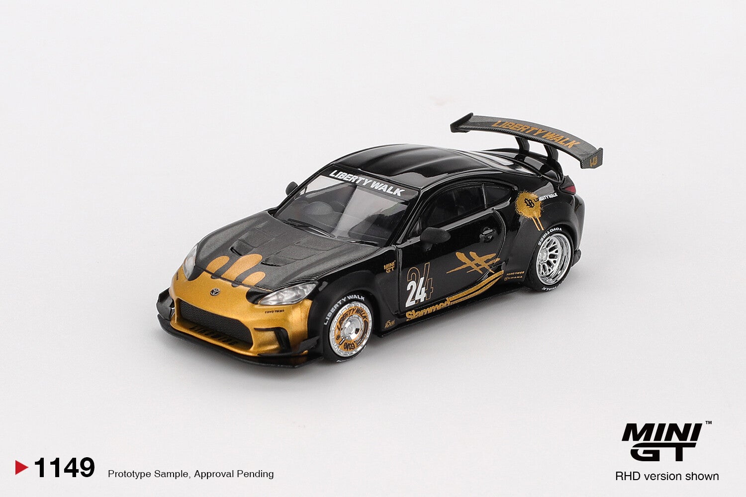 MINI GT 1/64  TOYOTA GR86 LB NATION BLACK/GOLD RHD
