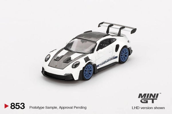 MINI GT 1/64 PORSCHE 911 (992) GT3 RS WEISSACH PACKAGE WHITE WITH IDIGO BLUE
