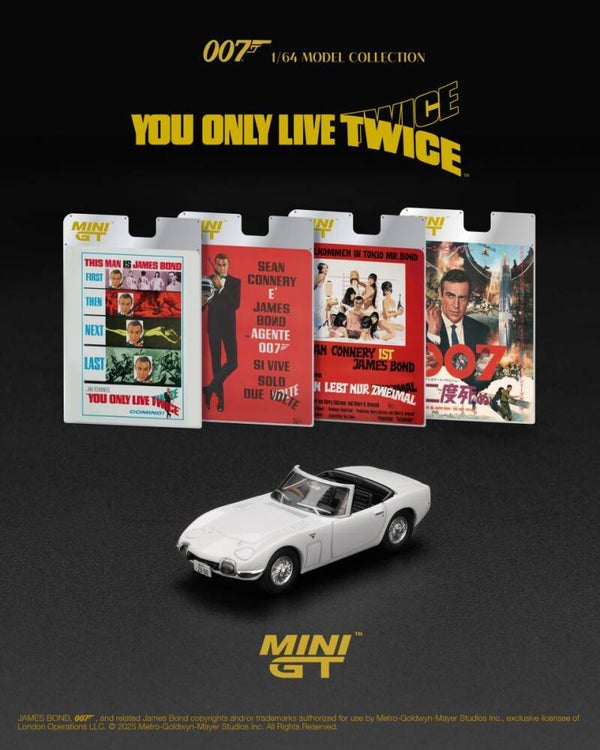 MINI GT 1/64 JAMES BOND 007 TOYOTA 2000 GTS YOU ONLY LIVE TWICE ☆ ENGLISH ☆ R.H.D
