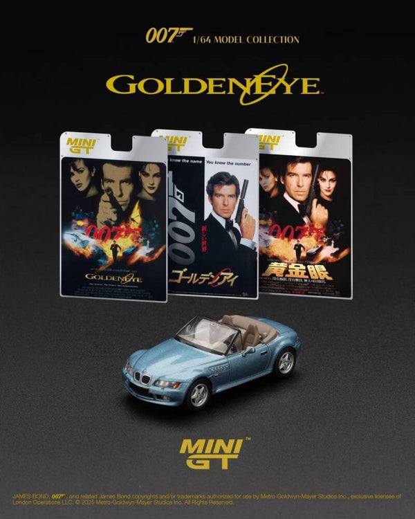 MINI GT 1/64 JAMES BOND 007 BMW Z3 GOLDENEYE ☆ ENGLISH ☆ L.H.D