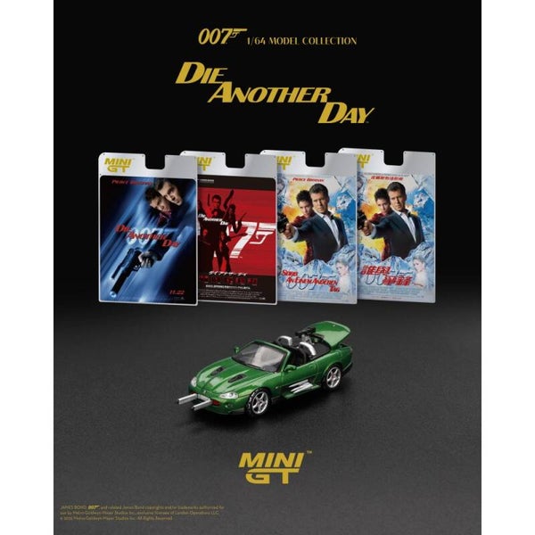MINI GT 1/64 007 JAMES BOND JAGUAR XKR DIE ANOTHER DAY LHD ENGLISH VERSION