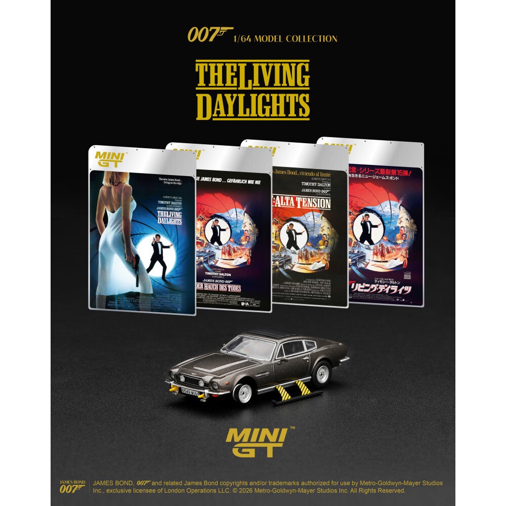 ☆ PRE  ORDER ☆ MINI GT 1/64 JAMES BOND 007 ASTON MARTIN V8 VANTAGE THE LIVING DAYLIGHTS  ☆ ENGLISH ☆ R.H.D