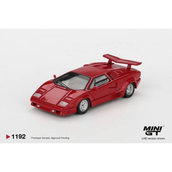MINI GT 1/64 LAMBORGHINI COUNTACH 25TH  ANNIVERSARY RED L.H.D