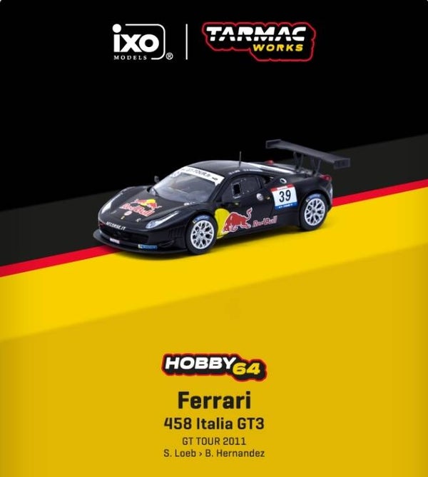 TARMAC WORKS 1/64 HOBBY64 #39 FERRARI 458 ITALIA GT3 GT TOUR 2011 2011