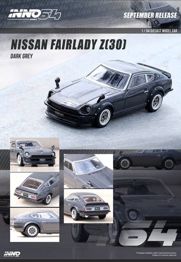 INNO64 1/64 DATSUN 240Z DARK GREY